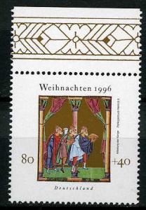 Germany 1996 - Scott B807 MNH - 80pf + 40pf, Christmas 