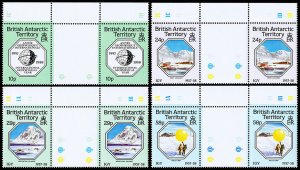 British Antarctic Territory Scott 141-144 Gutter Pairs (1987) Mint NH XF C