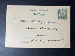 1909 Germany Samoa Postcard Cover Apia Local Use