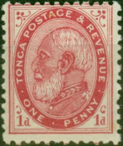 Tonga 1887 1d Carmine SG18 P.12 x 11.5 Fine MM