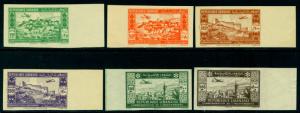 LEBANON 1943 AIRMAIL -Indp. 2nd anniv Sc#C82-87 MNH IMPERF. set only 500 printed