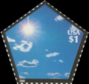 2000 $1 Exploring The Solar System, Sun & Clouds Single Scott 3410e Mint F/VF NH