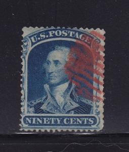 39 Rare used with PSE cert Red cancel with nice color cv $ 10,000 ! see pic !