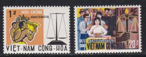 Viet Nam (South) # 349-350, Voters - Constitution, NH, 1/2 Cat