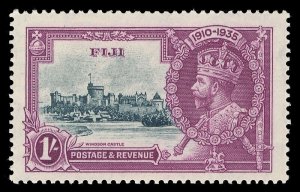 Fiji 1935 KGV Silver Jubilee 1s with DASH BY TURRET variety MNH. SG 245i.