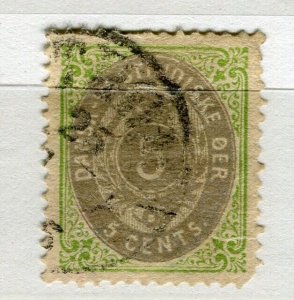 DANISH WEST INDIES; 1870s classic Numeral issue used Shade of 5c. value