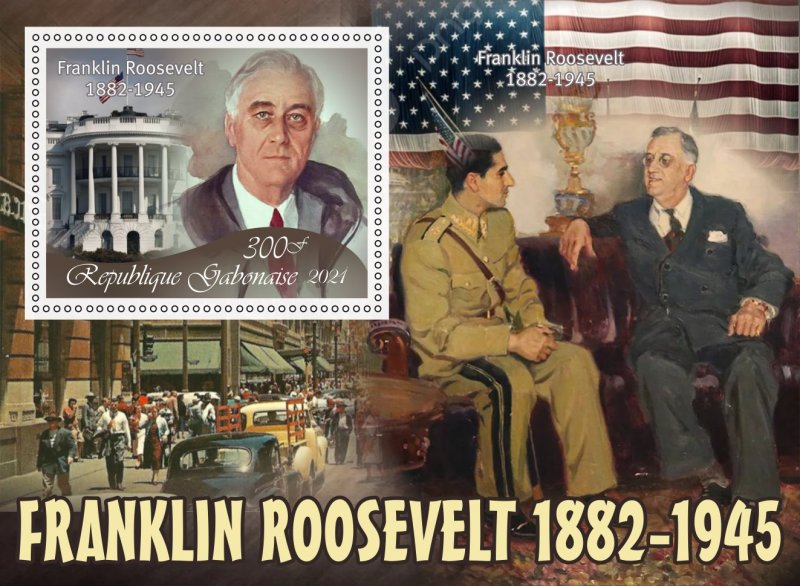Stamps. Presidents USA Franklin Roosevelt 2024 year 8 sheet perforated NEW