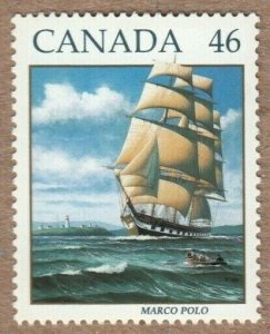 MARCO POLO = SAILING SHIP = single from Souvenir  Sheet MNH Canada 1999 #1779b