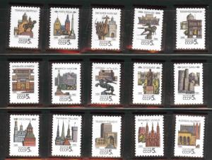 Russia Scott 5854-5858 MNH** 1990 Capitals of the USSR set