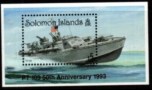 SOLOMON ISLANDS SGMS779 1993 50TH ANNIV OF THE SINKING OF THE USS PT 109 MNH