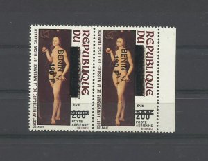 MALI 1994 200F LUCAS CRANACH O/PRINT BENIN 190F PAIR MNH