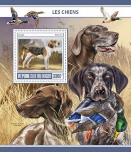 Niger - 2017 Dogs on Stamps - Stamp Souvenir Sheet - NIG17305b