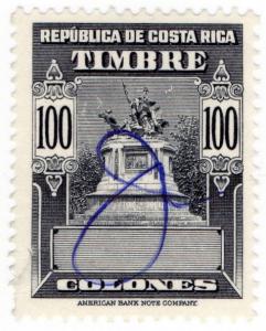 (I.B) Costa Rica Revenue : Duty Stamp 100C