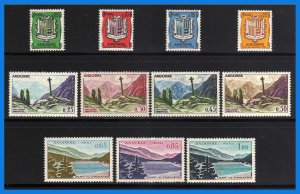 1961 - Andorra Francesa - Scott n. 143 - 153 - MNH - AN- 057