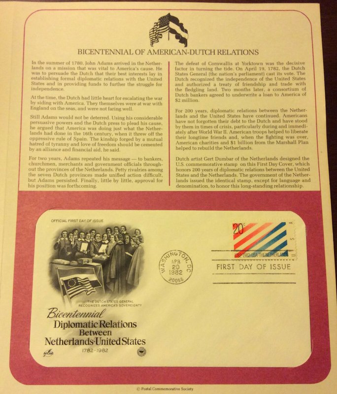 US 1981-82 FDCs in the Special Album ,Collection of 21 Covers ,VF !!! 