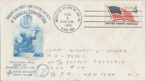 ZAYIX US Event Cover 1958, Aug 8 American First Day Cover Society Con 050922SM31