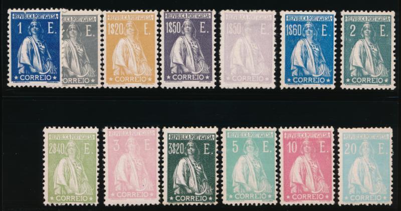 PORTUGAL 298l-223u MINT LH SET, GLAZED