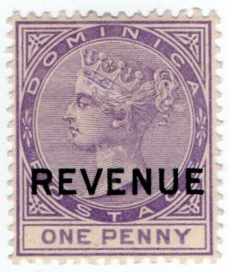 (I.B) Dominica Revenue : Duty Stamp 1d