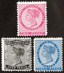 Prince Edward Island Stamps # 5,6,8 MLH Fresh Scott Value $32.00