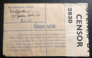 1940 Chorlton Hardy England Censored Cover To Huyton Internment Camp Liverpool