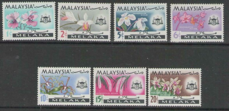 MALAYA MALACCA SG61/7 1965 FLOWERS MNH