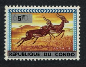 DR Congo Impala Antelope Ovpt 5f 1964 MNH SG#521