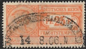 GERMANY 1906 25pf Orange Germania BILL OF LADING Revenue Erler No. L6 VFU