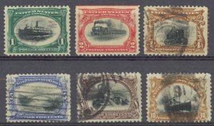 USA Sc# 294-299 Used 1901 1c-10c Pan American Exposition Issue