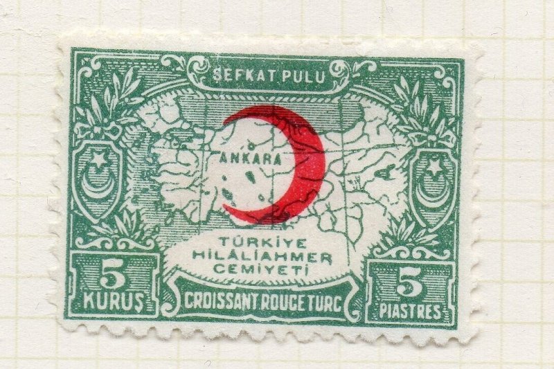 Turkey Crescent Issue Optd 1928 Issue Fine Mint Hinged 5K. NW-270689