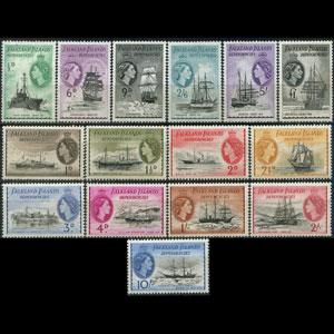 FALKLAND IS.DEPEND. 1954 - Scott# 1L19-33 Ships Set of 15 LH