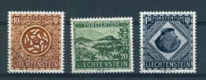 LIECHTENSTEIN, ARCHELOGICAL FINDS 1953, LIGHTLY, VERY FINE USED SET