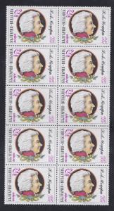 Bulgaria # 3621, Mozart, NH, Wholesale lot of Ten, 15% Cat.