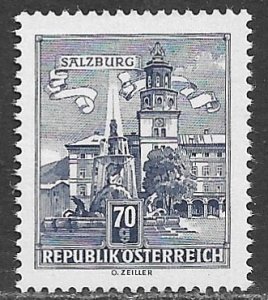 AUSTRIA 1962-70 70g Residenz Fountain Buildings Issue Sc 691 MNH