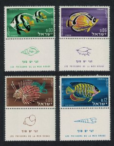 Israel Red Sea Fish 4v Tabs 1962 MNH SC#231-234 SG#238-241 MI#266-269