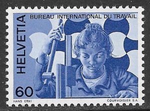 SWITZERLAND INTERNATIONA LABOR BUREAU 1975 60c Worker at Drill Sc 3O106 MNH