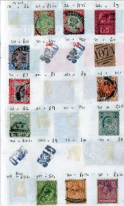 Dealers stamp approval book Great Britain 72 stamps selling value approx £86