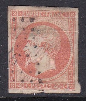 France #18 F-VF four margins used Napolean III