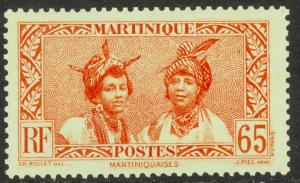 MARTINIQUE 1933-40 65c Martinique Women Pictorial Sc 151 MVLH