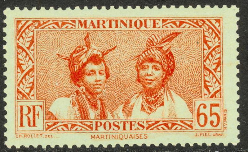 MARTINIQUE 1933-40 65c Martinique Women Pictorial Sc 151 MVLH