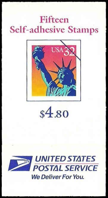 (B) USA Scott #BK259 Statue Of Liberty  Booklet of 15 Stamps  MNH