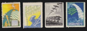 Italy 1933 Balbo Flight Cinderella / Poster Stamps Roma-Chicago-NY-Roma (L634)