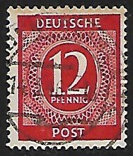 Germany # 538 - Numeral 12pf - used....[BRN21]