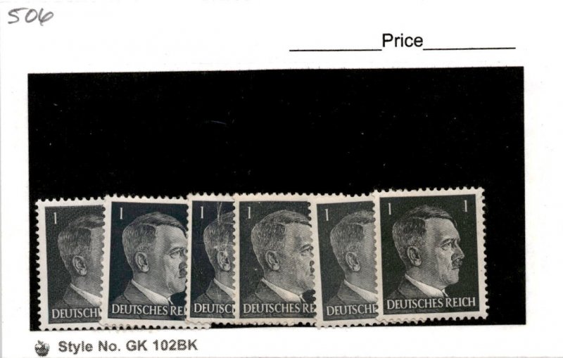 Germany, Postage Stamp, #506 Lot Mint, 1941 World War 2, Hitler (AC)