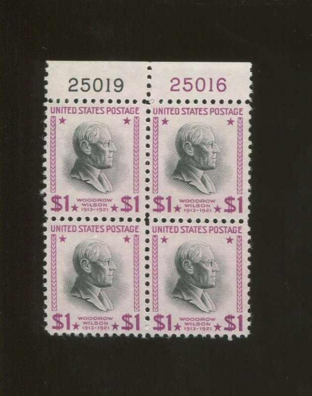 United States Postage Stamp #832g MNH Plate No. 25019 25016 Block of 4