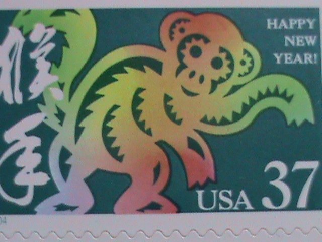 UNITED STATES STAMP: 2004 SC#3832  COLORFUL LOVELY YEAR OF THE MONKEY MNH STAMP