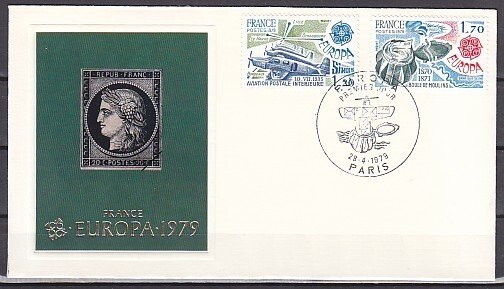 France, Scott cat. 1646-1647. Europa-Postal History issue. First day cover. ^