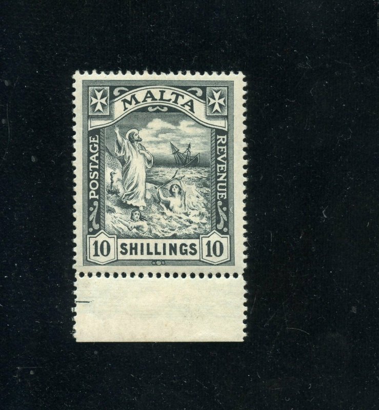 MALTA  10/  MULTIPLE CROWN SCOTT # 93 MINT HINGED MARGIN COPY WITH BRANDON CERT 