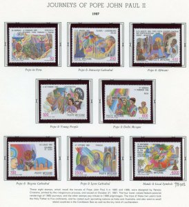 VATICAN CITY 1987  COMPLETE YEAR SET STAMPS MINT NH ON WHITE ACE ALBUM PAGES