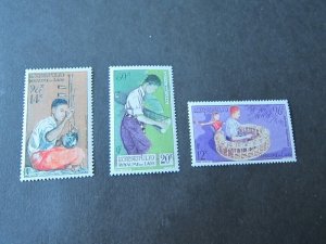 Laos 1957 Sc C24-26 set MNH