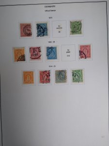 collection on pages Denmark 1875-1923 officials CN: CV $161